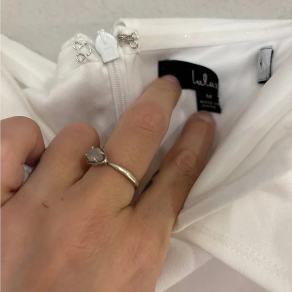 NWOT Lulus My Favorite Night Ivory Off-the-Shoulder Jumpsuit - Picture 6 of 9